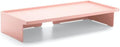 Poppin Blush Monitor Riser - Lacquer-Like Finish, Cable Cutout in Back, Take Monitor to New Heights, Doubles As All-Purpose Shelf, Stacks with Accessory and Letter Trays, 21,1" x 10,6" x 4,1"