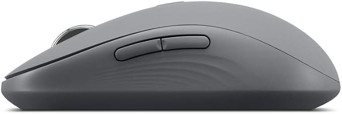 Lenovo Yoga Bluetooth Silent Mouse, 3 Level DPI Adjustment, 36 Month Battery Life, Bluetooth 5.3, 3 Device Paring, Whisper Quiet, Programmable Buttons, Smooth Finish, Luna Grey