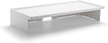 Poppin White Monitor Riser - Lacquer-Like Finish, Cable Cutout in Back, Take Monitor to New Heights, Doubles As All-Purpose Shelf, Stacks with Accessory and Letter Trays, 21,1" x 10,6" x 4,1"