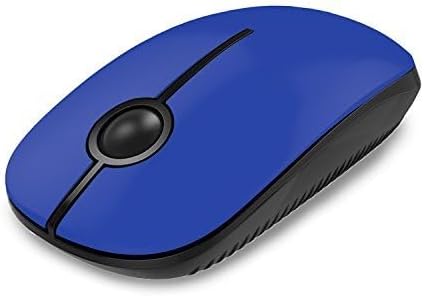 VssoPlor Wireless Mouse, 2.4G Slim Portable Computer Mice with Nano Receiver for Notebook, PC, Laptop, Computer-Black Blue