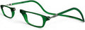 Clic Magnetic Reading Glasses - Adjustable Neck Hanging Readers - Secure Fit with Rigid Headband - Original (S-M, Emerald, 1.25)