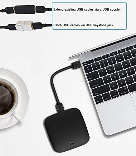 DTECH USB Type A 3.0 Cable 6 ft Male to Male High Speed Data Cord in Black