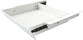White Under Desk Mounted Sliding Drawer with 60 Degree Tilt Panel to pull out, 15'' long & 9'' deep Large Storage Organizer for Sit Stand Workstation