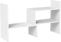 Sorfity Expandable Wood Desktop Bookshelf Desktop Organizer Office Storage Rack Wood Display Shelf - Free Style Display True Natural Stand Shelf Rack Assemble
