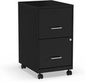 STAPLES Vertical File Cabinet for Letter/Legal Files, 2-Drawer, Letter/Legal Compatible, Locking, Black