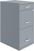 Hirsh Industries Space Solutions 18 inch 3 Drawer Metal File Cabinet with Pencil Drawer Gray