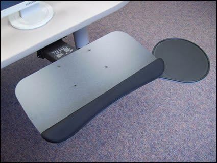 Systematix PHPLFE21T Slimline Phenolic Keyboard Platform with Swivel Mouse & Lever Free Extended Arm