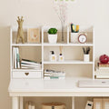 Cute Bookshelves Cute Bookshelf for Desk Kawaii Desk Organizer with Drawer Office Desk Organizers and Accessories Storage Home Decor Display (White)