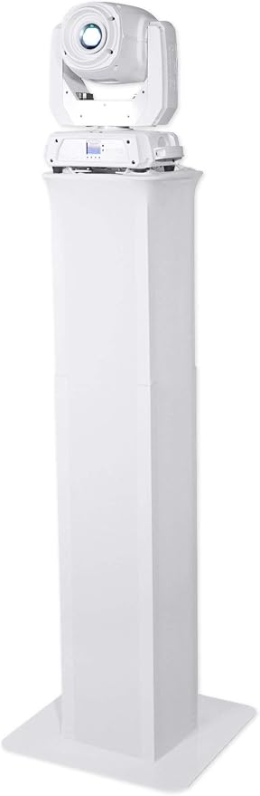 Rockville RTP82W 8 ft Adjustable Totem Light Stand, White & Black Scrims, Carry Bags, 35mm Speaker Adapter, Steel, Portable for DJs & Event Lighting