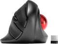 MicroPack Trackball Wireless Mouse, Upgrade Right Hand Ergonomic Mouse with Wireless Vertical Rollerball Computer Mouse, 3 Adjustable DPI, Easy Thumb Control for PC, Laptop, Mac, Windows - Black