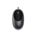 Satechi Aluminum C1 Wired USB C Mouse, Optical Computer Mouse for MacBook Air/Pro/Neo, iPad Air/Pro, iPad mini, Mac mini, iMac - Space Gray