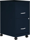 Lorell LYS SOHO File/File Mobile File Cabinet, Navy