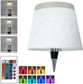Wireless Bottle Lamp,Small Bedside Table Lamp,RGB LED Bottle Light with Remote Dimmable(RGB White Gray, 1pc)