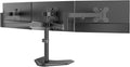 WALI Triple Monitor Stand, Free Standing Three LCD Monitor Fully Adjustable Desk Mount Fits 3 Screens up to 27 inch, 22 lbs Weight Capacity per Arm (MF003), Black