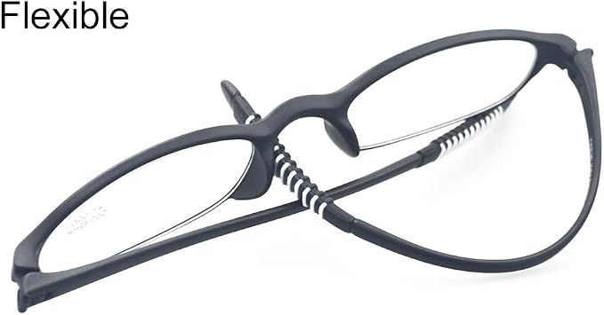 Flexible Plastic 0.75 Diopters Reading Glasses,Lightweight Readers for Men and Women