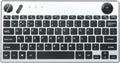 JOMAA 78 Keys Dual Mode Wireless Trackball Keyboard, Bluetooth 5.0 & 2.4G Wireless Keyboard with 19mm Trackball for Windows Mac iOS Android Computer Tablet Desktop