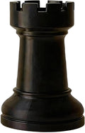 Chess Rook Pen Holder, 3D Printed Chess Piece Desk Organizer for Home Office Decor, Black (Black)