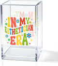 In My Esthetician Era Acrylic Cosmetic Holder, Funny Makeup Brush Organizer Gifts for Cosmetologist Makeup Lover Women Girls, Makeup Artist Christmas Birthday Gifts for Daughter Niece Sister BFF