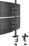 Suptek Dual LED LCD Monitor Stand up Desk Mount for 2 / Two Screens up to 32 inch Extra Tall 31.5" Pole Heavy Duty Fully Adjustable Stand Vertical Array (MD6802)