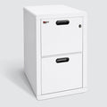 FireKing Turtle Contour - 2 Drawer Fire Safe File Cabinet with Key Lock - 1 Hour Fire Rated, UL Rated & Water Resistant Home Safe - Made in the USA Legal & Letter Filing Cabinet - Arctic White