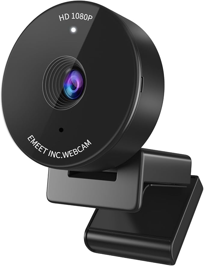 EMEET C950 1080P Webcam - USB Webcam with Microphone & Physical Privacy Cover, Auto Light Correction, Fixed Focus, USB Plug & Play, Ultra Web Cam w/ 70°View for Meeting/Online Classes/Zoom/YouTube