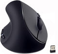 SUNGI Left-Handed Mouse,2.4GHz Ergonomic Vertical DPI 800/1200/1600 Wireless Mouse with USB Receiver for Left Hand,Black