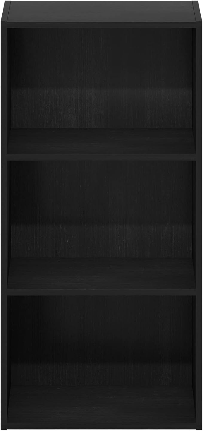Furinno Luder 3-Tier Open Shelf Bookcase, Blackwood