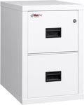 FireKing Turtle Vertical 2 Drawer Legal and Letter Fire Safe File Cabinet with Key Lock, 1 Hour Fire Rated, UL Rated & Water Resistant Home Safe, Filing Cabinet, Made in The USA, Arctic White