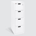 FireKing Turtle Contour - 4 Drawer Fire Safe File Cabinet with Key Lock - 1 Hour Fire Rated, UL Rated & Water Resistant Home Safe - Made in the USA Legal & Letter Filing Cabinet - Arctic White