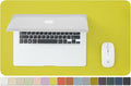 Leather Desk Mat - Small Non-Slip PU Desk Pad for Office and Home - Desk Organization and Accessories - Ideal for Large Mouse Pad and Small Desk Mats on Top of Desks (Lemon Yellow,23.6"x 13.8")