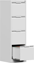 4-Drawer Metal File Cabinet with Lock,Steel Printer Stand with Storage for Home Office,Vertical Filing Cabinet for Legal/Letter/A4 Files,Assembly Required
