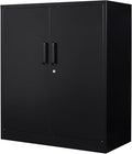 Yizosh Metal Storage Cabinet with 2 Doors and 2 Adjustable Shelves - 35.5" Garage Wall Cabinet, Locking Counter Cabinet for Home Office,Garage,Gym,School