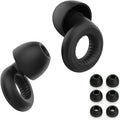 Ear Plugs for Noise Reduction – Reusable Silicone Earplugs with Filter Technology for Sleeping, Travel, Focus, Concerts & Motorcycling Ear Plug +8Tip (Ring-Black)