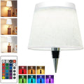 Wireless Bottle Lamp,Small Bedside Table Lamp,RGB LED Bottle Light with Remote Dimmable(RGB White, 1pc)