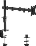GRIFEMA Monitor Mount for 13-32 in, Single Monitor Arm, Up to 22 Lbs | Full Motion Adjustable Height, 360° Rotate, Tilt, Swivel, Easy Install, VESA 75/100 mm, Monitor Stand for Home Office Gaming