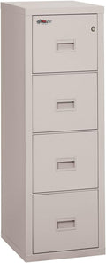 FireKing Turtle Vertical 4 Drawer Legal and Letter Fire Safe File Cabinet with Key Lock, 1 Hour Fire Rated, UL Rated & Water Resistant Home Safe, Filing Cabinet, Made in The USA, Platinum