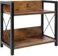 Office Desk Shelf Organizer, Wood Desktop Bookshelf Supplies Storage Rack, Shelf for Top of Desk and Dresser and Cubicle Decor Aesthetic Bookshelf (Brown, Small 12.9" Lx6.3 Wx10.2 H)