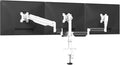 suptek Triple Monitor Mount for Most 17 to 32 inch Screens,Gas Springs Adjustment Triple Monitor Desk Mount Stand with Clamp & Grommet Kit,White(MDX003W)