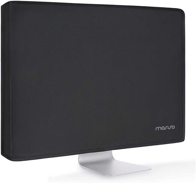 MOSISO Monitor Dust Cover 26, 27, 28, 29 inch Anti-Static Dustproof LCD/LED/HD Panel Case Computer Screen Protective Sleeve Compatible with iMac 27 inch, 26-29 inch PC, Desktop and TV, Black