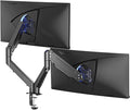 Suptek Dual Monitor Mount Stand-Height Adjustable Gas Spring Monitor Arm Desk Mount for 2 Computer Screens 17 to 35 inches - Each Arm Holds up to 24.25lbs,Black(MD8SP)