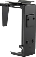 Pholiten Under Desk CPU Mount, Universal PC Wall Mount, 3.94 to 11.61 Inch Wide Computer Case CPU Hanger Holder, Adjustable 360 Swivel, Secure Lock, Max Load 44Lbs