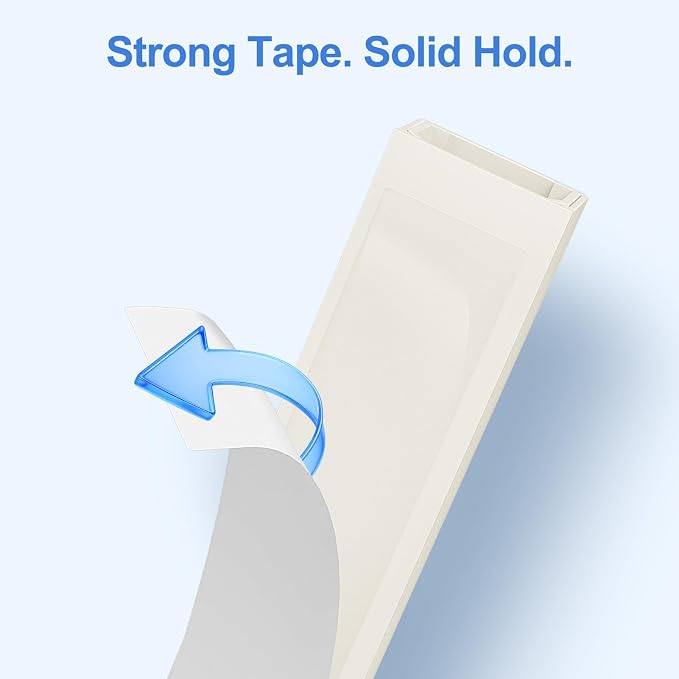 Yecaye Cord Hider, 113in Medium Cord Covers for Wires on Wall, Cord Organizer for 2-3 Wires, Easy Install Cable Management Kit, TV Cable Hider for Home Office, W0.95in H0.55in, Beige
