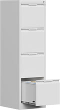 4 Drawer File Cabinet with Lock, 17.8" D Small Filing Cabinet for Home Office, Metal Vertical File Cabinets, Deep File Cabinets for Legal/Letter Size File, Easy Assembly