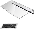 Computer Keyboard Stand，Acrylic Keyboard Tray with Rubber Strip，Ticker Acrylic Riser（Holder） for Easy Ergonomic Typing and Working at Home and Office (EITZJ-01) (Black)