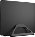 Elestoria Aluminum Vertical Laptop Stand with Gravity Auto-Lock – Adjustable Laptop Holder Vertical fits MacBook Pro/Air, Chromebook & Gaming Laptops up to 17.3" – Space-Saving Desktop Dock - Black