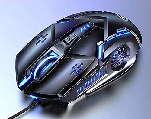 Gaming Mouse Wired,6 Buttons, 4 Adjustable DPI Up to 3200 DPI, 7 Circular & Breathing LED Light, Multifunction Wired Mouse Used for Games and Office (Black)