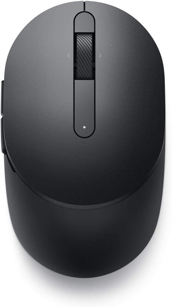 Dell MS5120W Mobile Pro Wireless Mouse – Wireless 2.4GHz, Bluetooth 5.0, Microsoft Swift Pair/Dell Pair (Windows 10 & 11 only), Optical LED Sensor - Gray