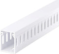 ZhiYo H1.6in W1.2in Professional Server Rack Cable Management Raceway, 99in (6 x L16.5in) Cable Raceway Kit, Electrically Safe PVC Open Slot Wire Raceway for Under Desk/Computer/Network Cords, White