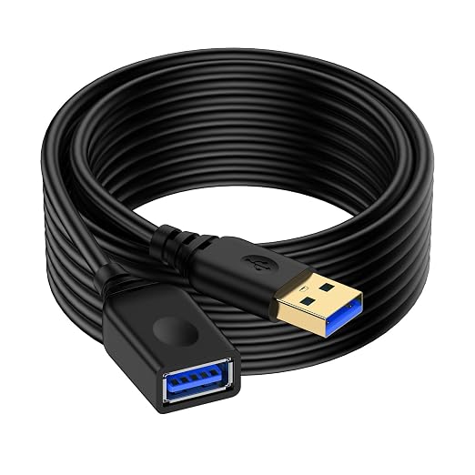 10FT USB Extension Cable,USB 3.0 Extender USB-A Extension Cord Type A Male to Female Fast Data Transfer for PC,Keyboard,Mouse,Flash Drive,Webcam,Computer,Hard Drive,Printer,Headset,USB Hubs,Camera