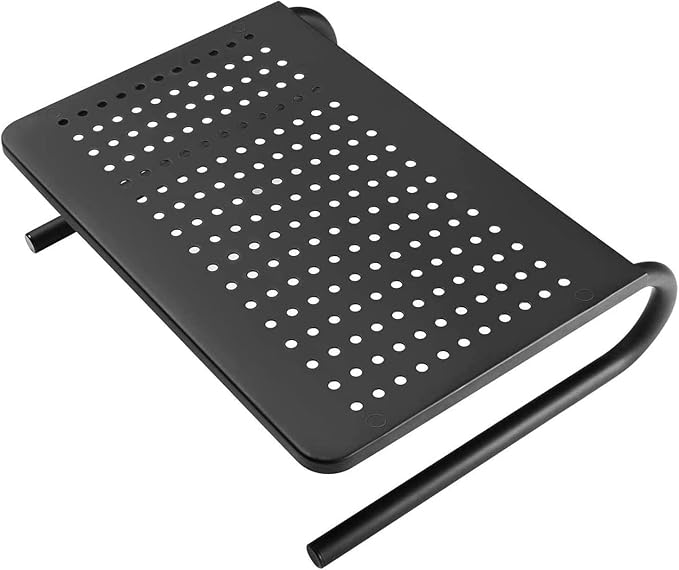 suptek Monitor Stand Riser for Computer,Laptop,Printer, Notebook and All Flat Screen Display with Vented Metal Platform and 4 Inches Height Underneath Storage (MST004-2)